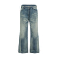 Fashion workwear jeans high street embroidery loose wide pants